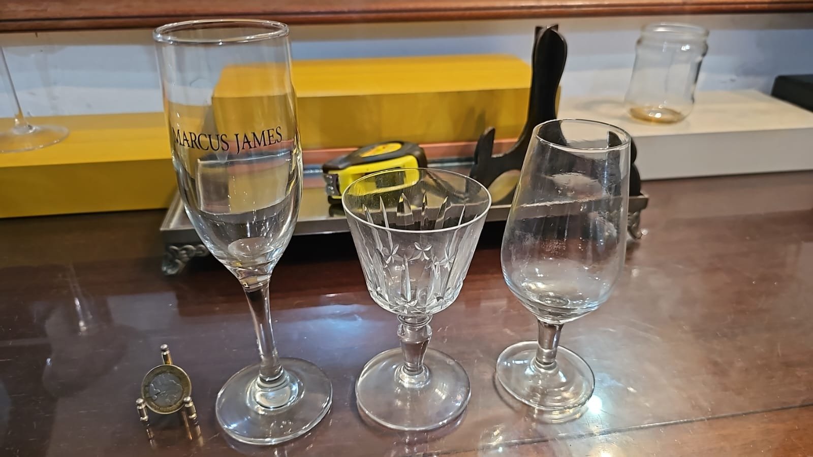 Trio de taças de cristal - Imagem 2