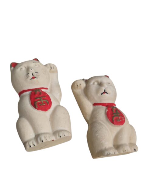 Par de gatos da fortuna chineses