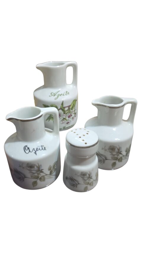 Galheteiro de porcelana antigo