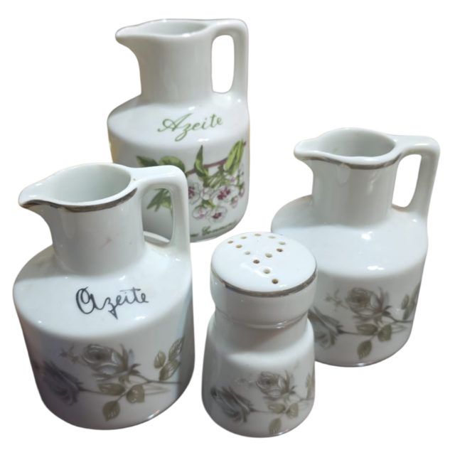 Galheteiro de porcelana antigo