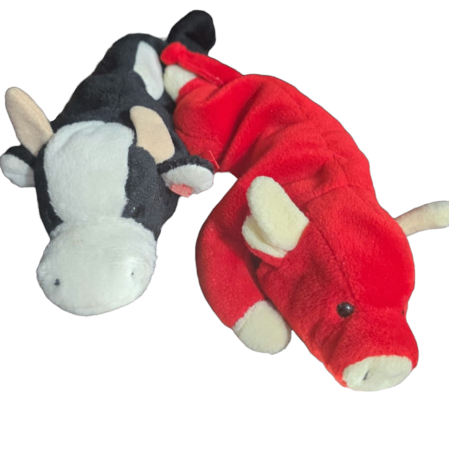 Vaca e Porco de pelúcia