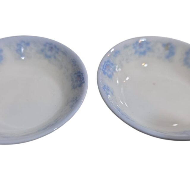 Par de pequenos bowls de porcelana, motivos florais