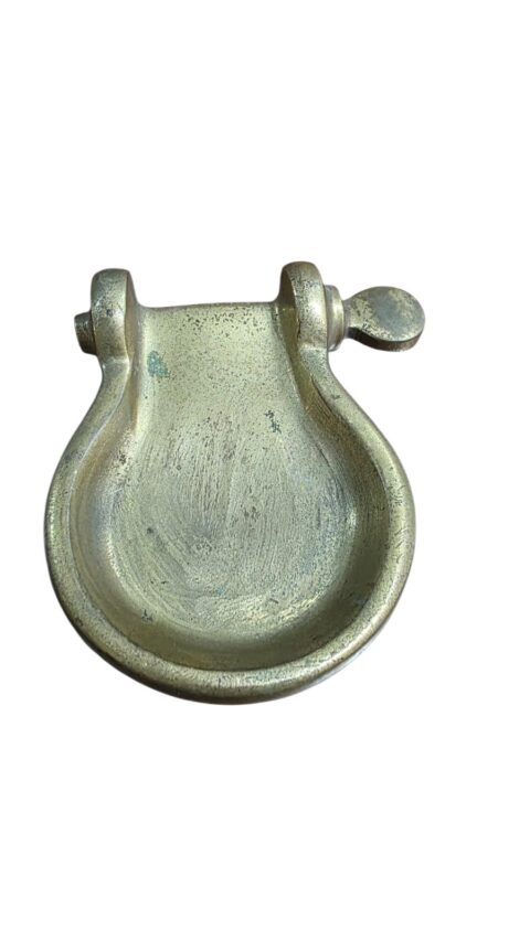 Antigo cinzeiro náutico em bronze maciço, pesado