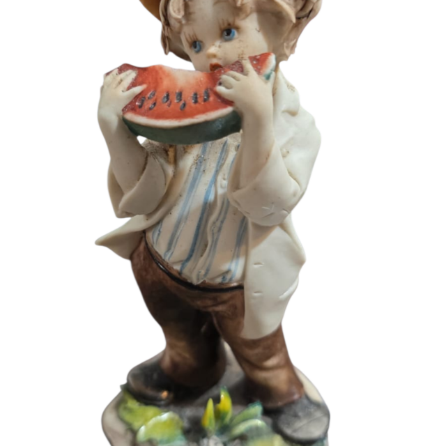 Antiga escultura italiana de porcelana Capodimonte