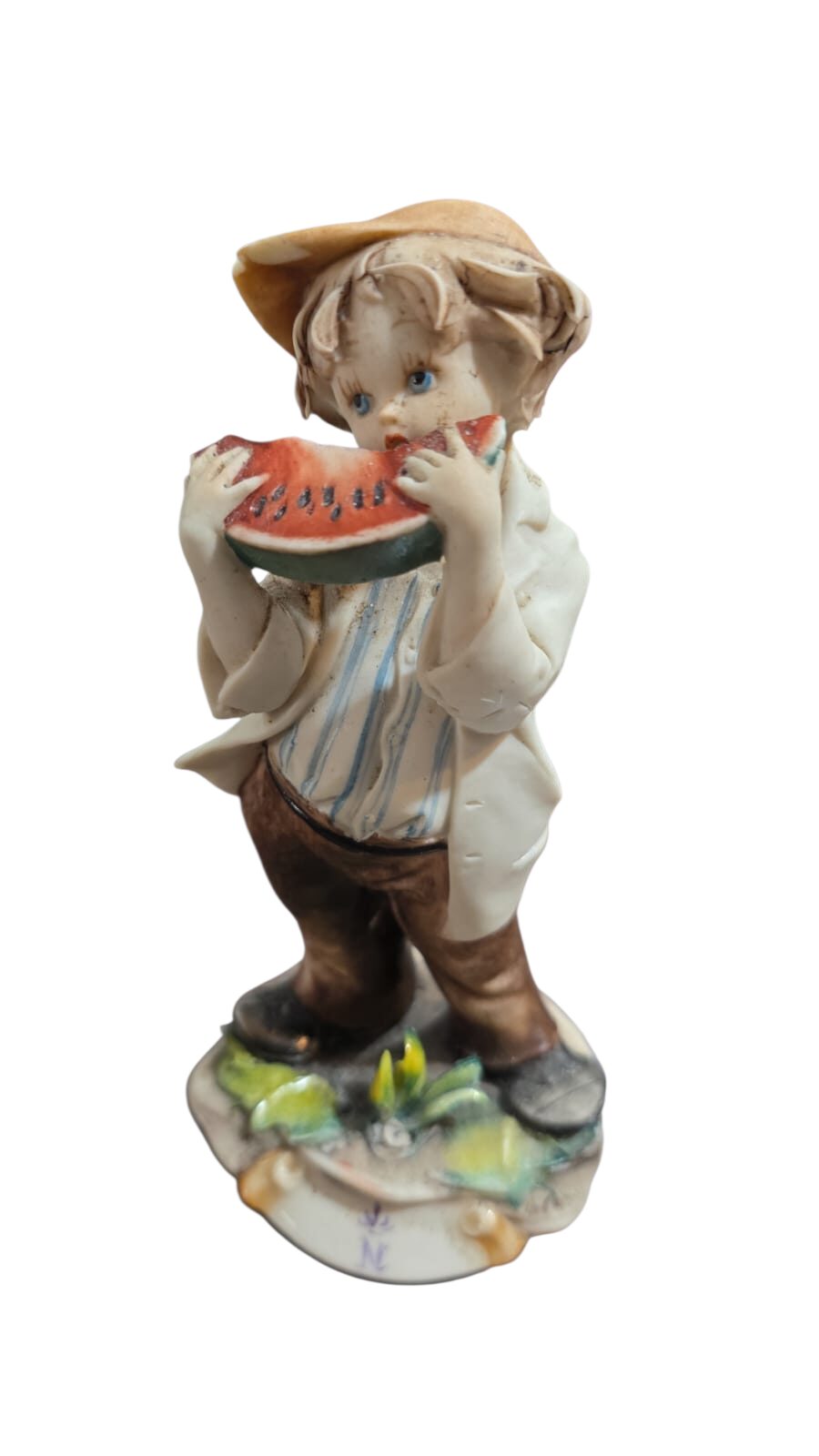 Antiga escultura italiana de porcelana Capodimonte