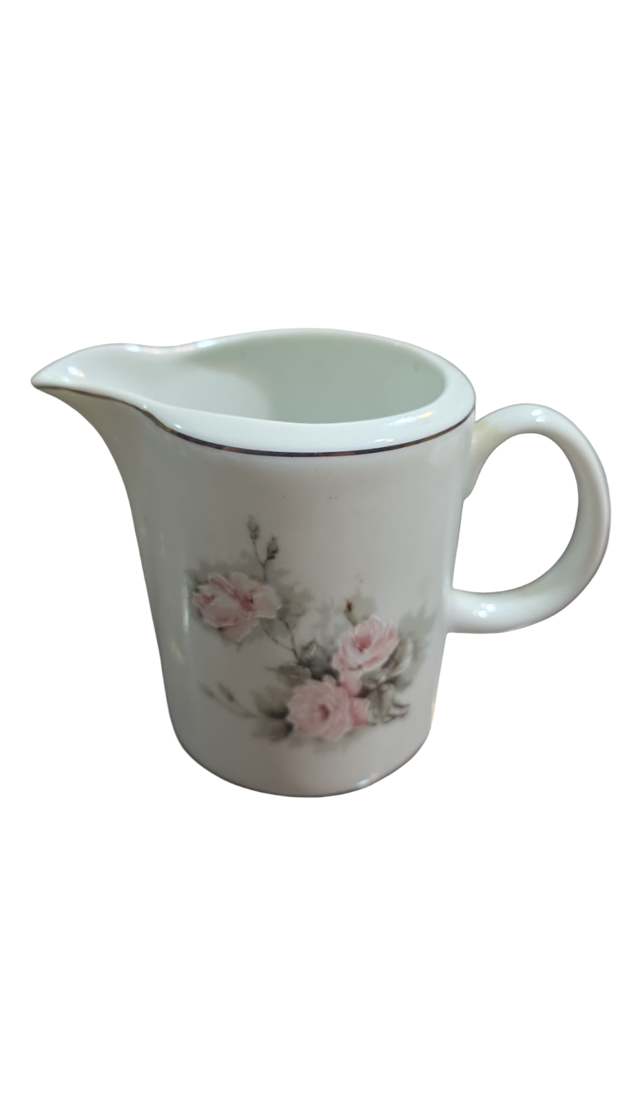 Delicada leiteira de porcelana Schmidt, motivos florai