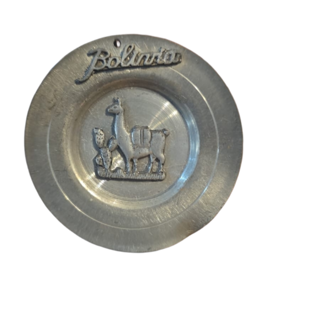 Decoração de pendurar boliviana, em metal