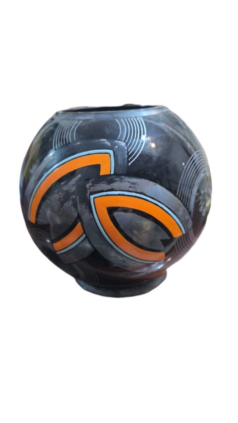 Elegante vaso de vidro artístico