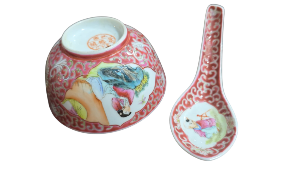 Conjunto porcelana chinesa feito a mão, belíssima arte