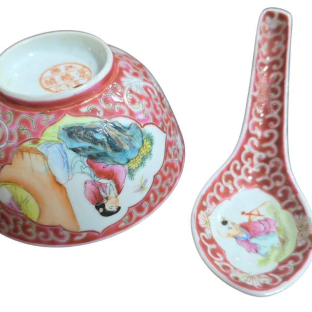Conjunto porcelana chinesa feito a mão, belíssima arte