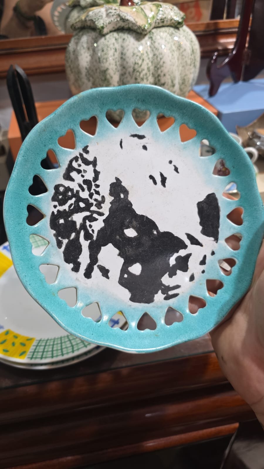 Antigo prato de porcelana - Imagem 2