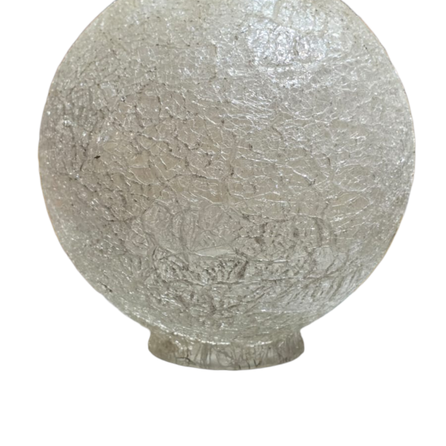Globo de vidro para luminária com craquelado natural