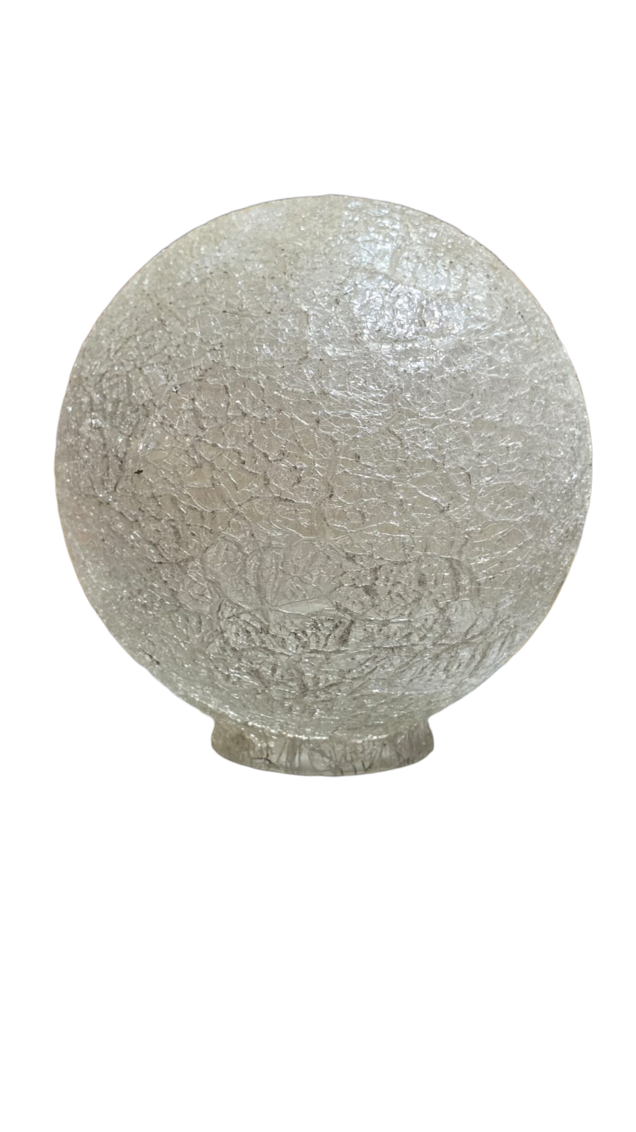 Globo de vidro para luminária com craquelado natural