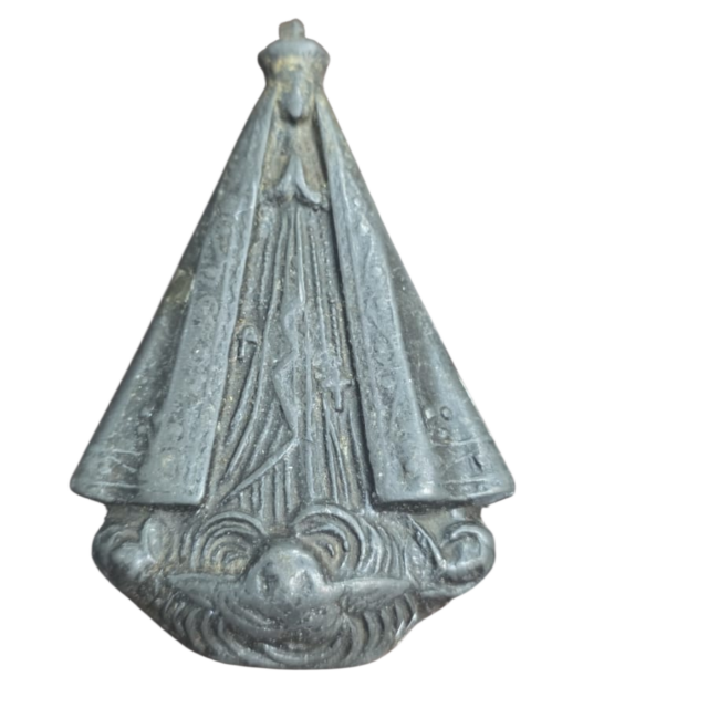 Antiga arte sacra de metal, adorno para móveis