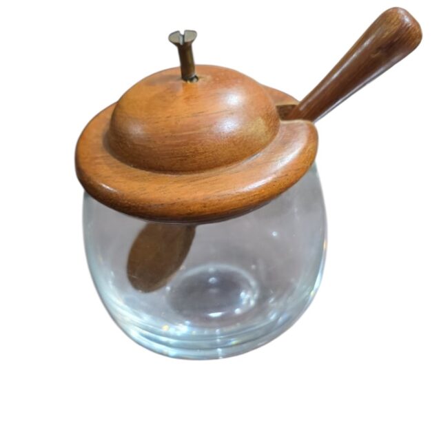 Pote de mel em acrílico e madeira