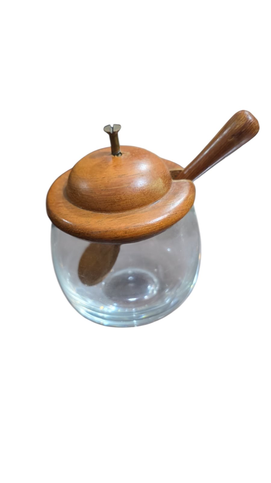 Pote de mel em acrílico e madeira