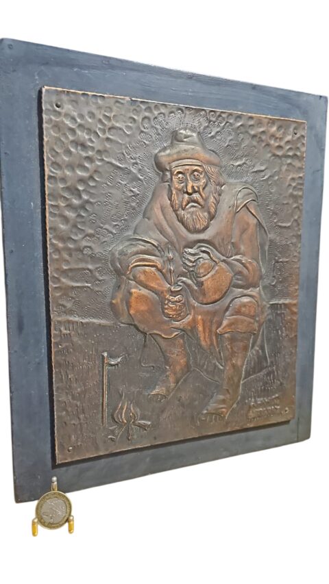 Quadro gaúcho de cobre feito a mão