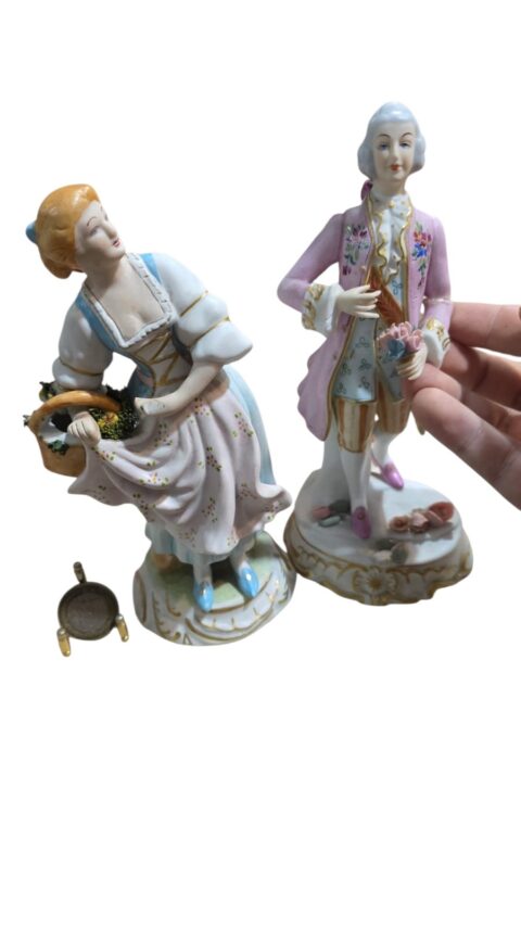 Par de casal de porcelana
