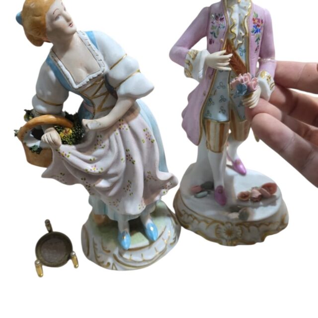 Par de casal de porcelana
