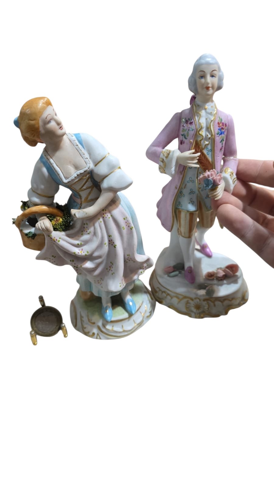 Par de casal de porcelana