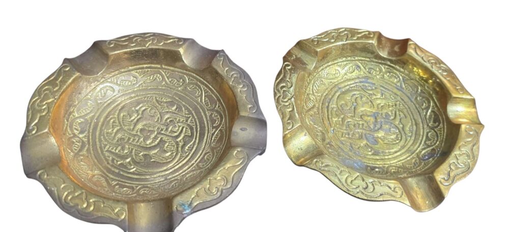 Antigos cinzeiros da Síria em bronze, belíssima arte ornamentada, direto de Damasco.(valor unitário)
