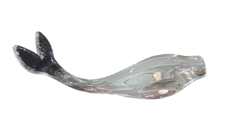 Antiga e elegante escultura marítima de cristal