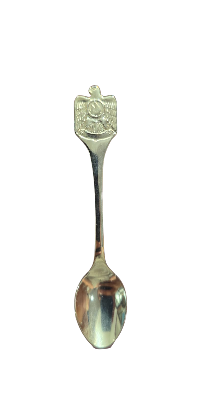 Colher japonesa em dourado metal.