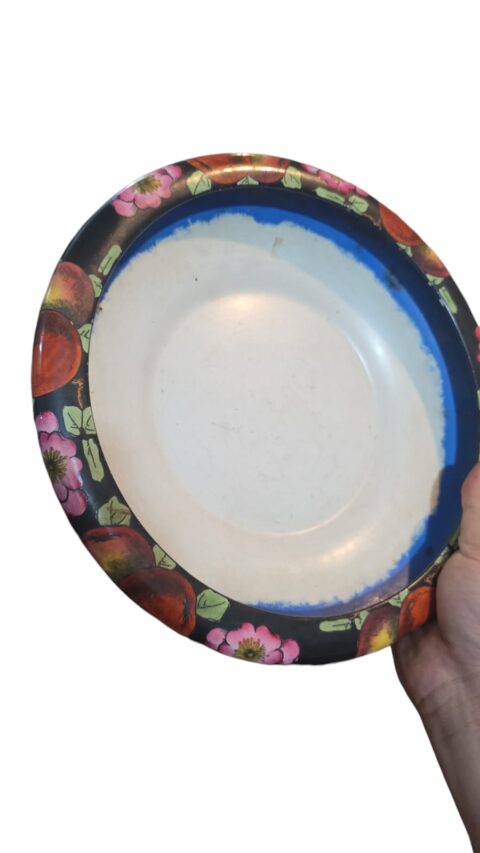 Grande fruteira de louça inglesa pintada a mão