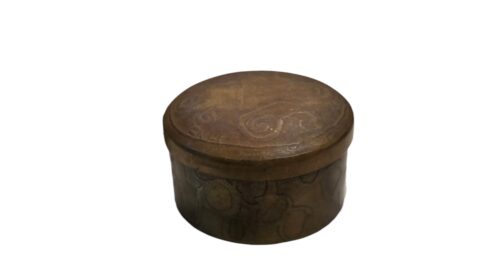 Antigo potiche chileno em metal dourado