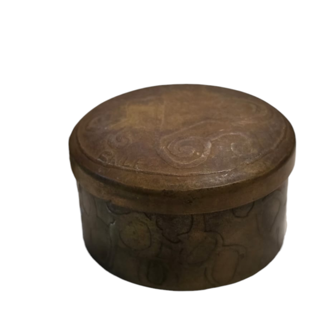 Antigo potiche chileno em metal dourado