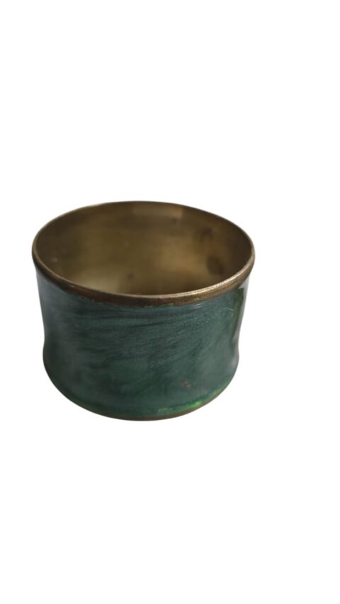 Elegante porta guardanapo em metal esmaltado