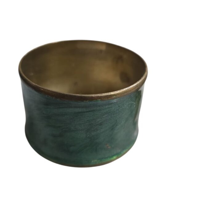 Elegante porta guardanapo em metal esmaltado
