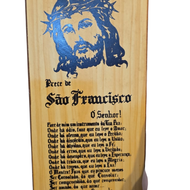 Decoração de parede, oração de São Francisco