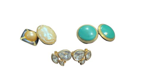 Lote de brincos vintage de pressão