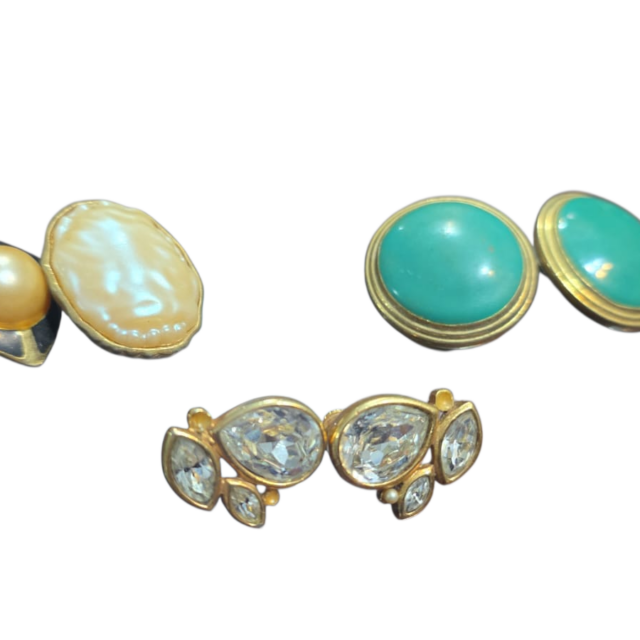 Lote de brincos vintage de pressão