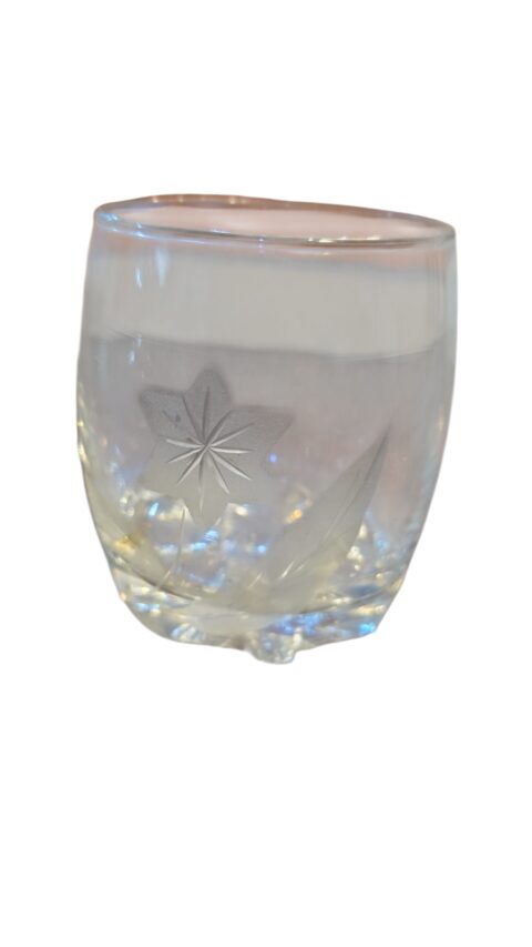 Copo de cristal, lapidações florais