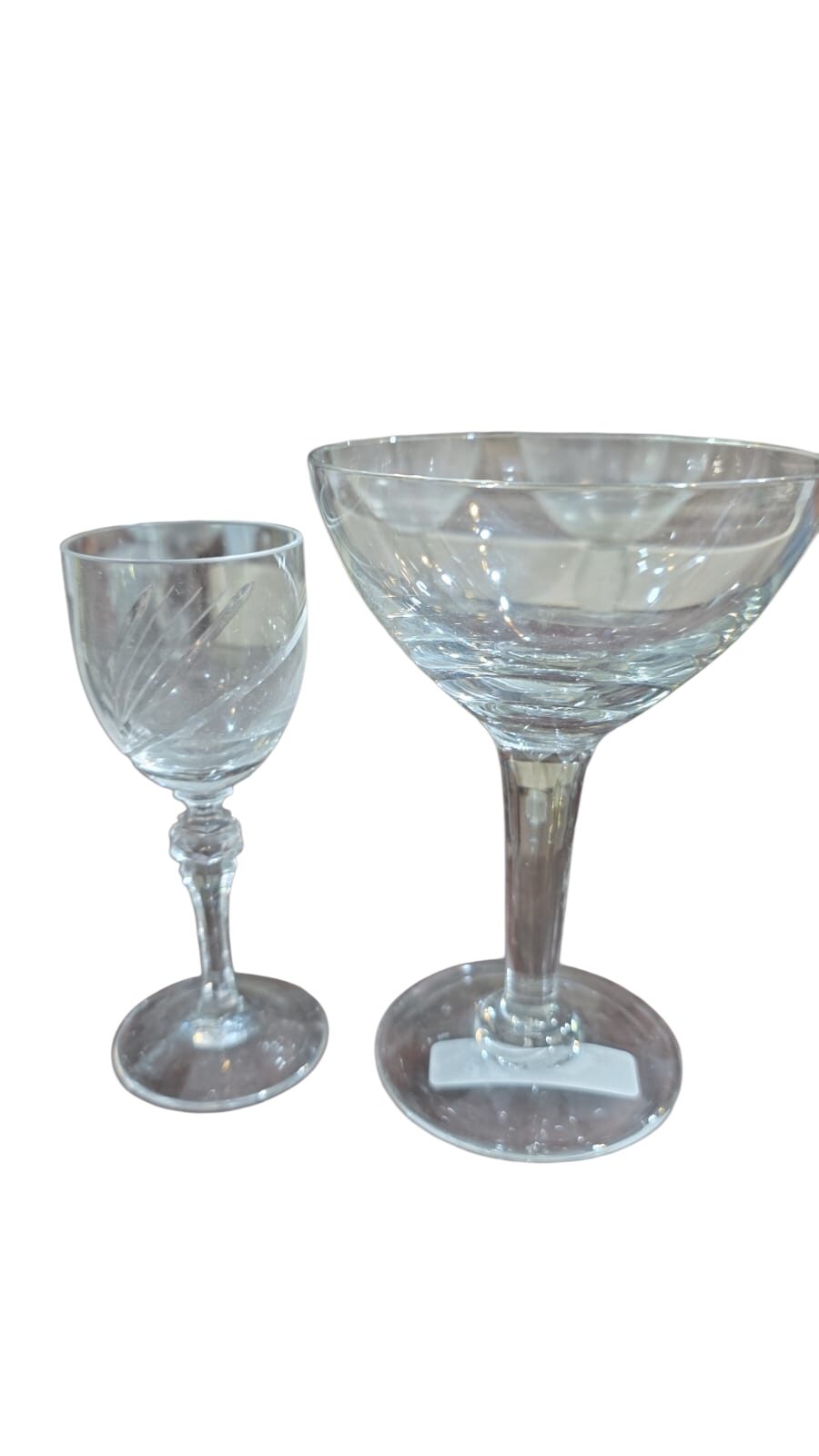 Par de taças de cristal de boa qualidade