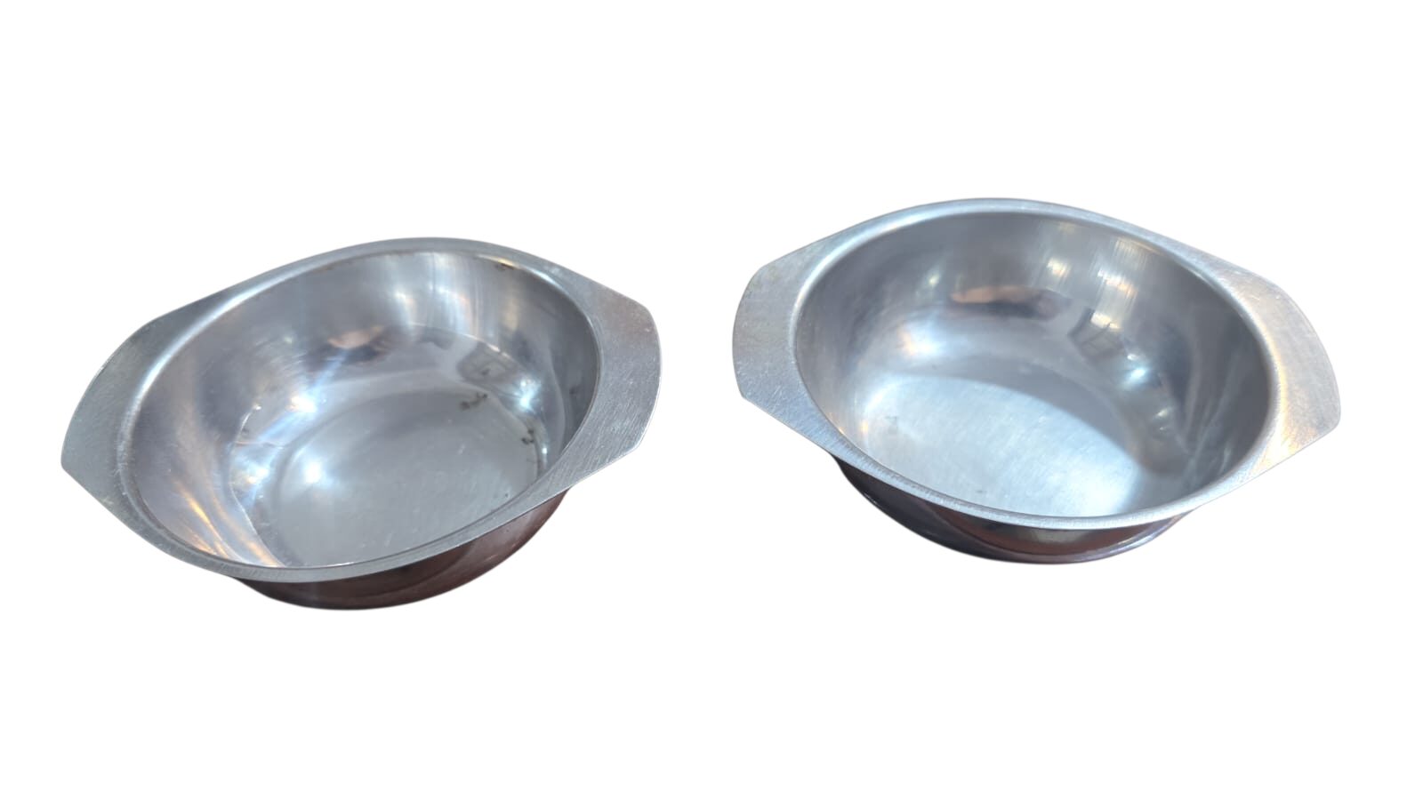 Par de petisqueiras antigas inox