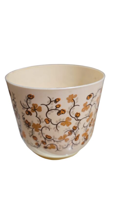 Antigo vaso de plástico rígido, Kaplast, bela arte