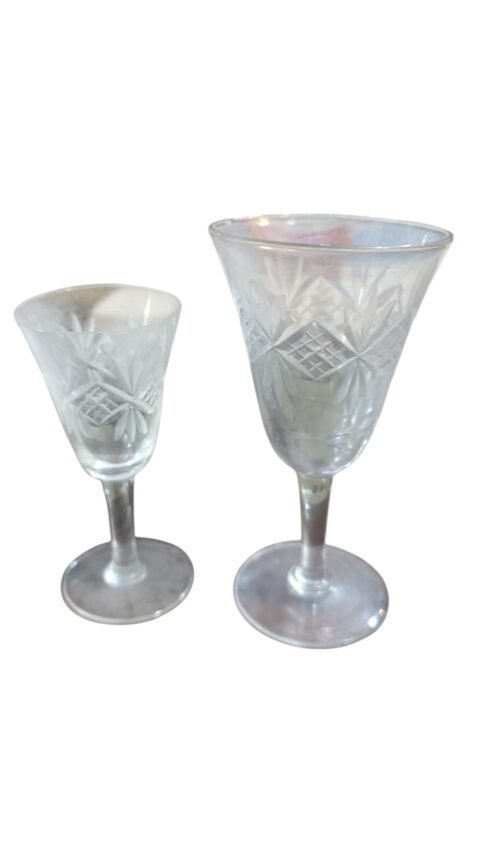 Par de taças de cristal