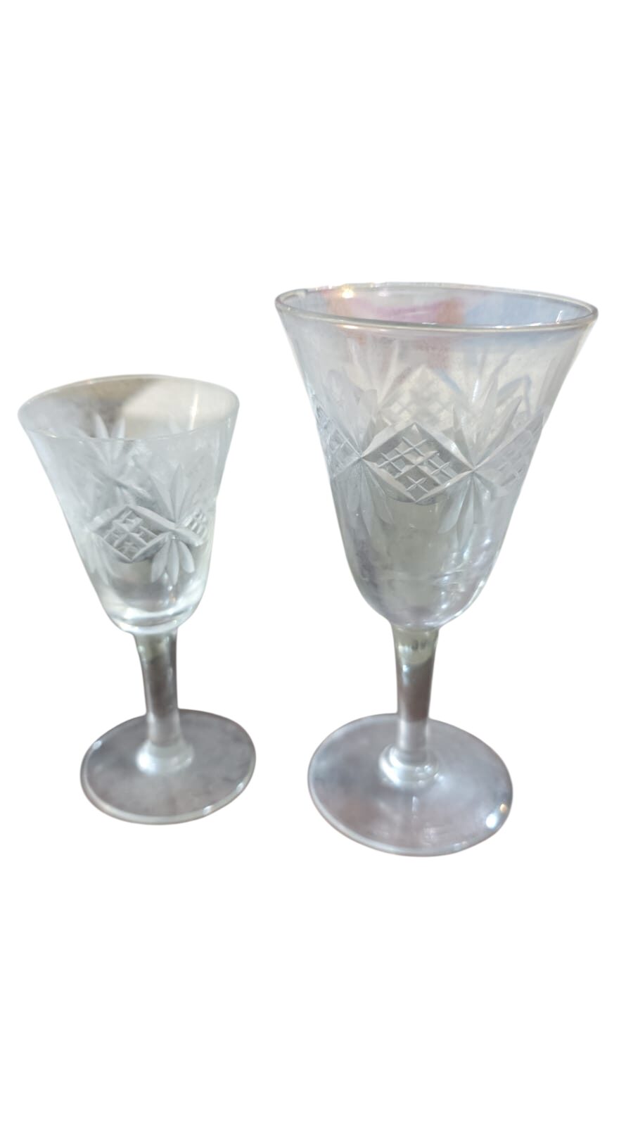 Par de taças de cristal