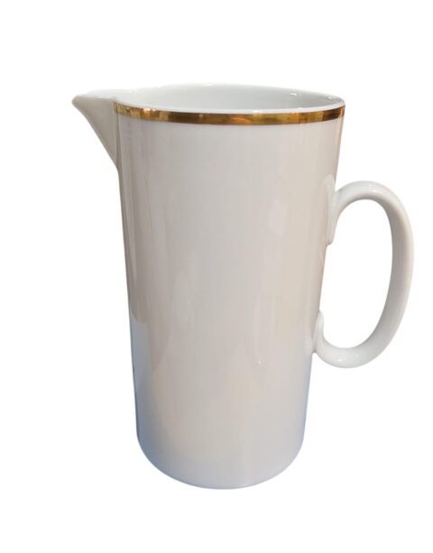Leiteira, porcelana Renner, filetada a ouro