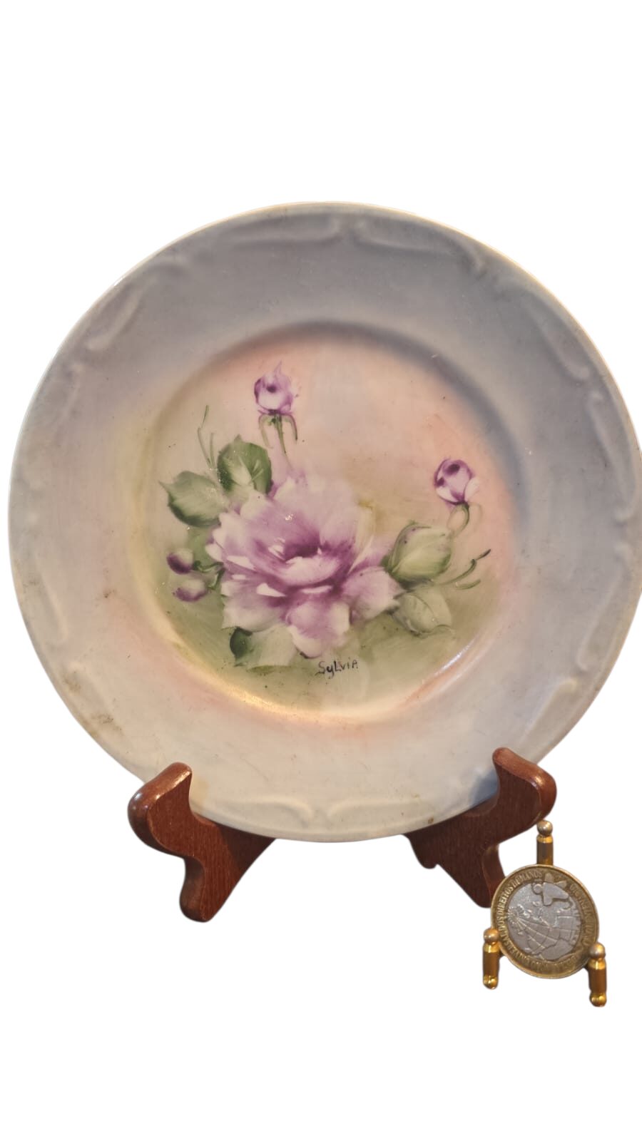 Porcelana antiga pintada a mão