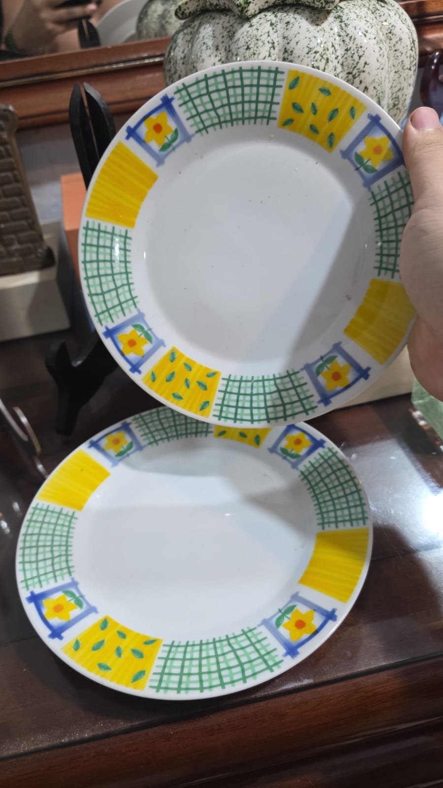 Pratos de sobremesa de porcelana - Imagem 2