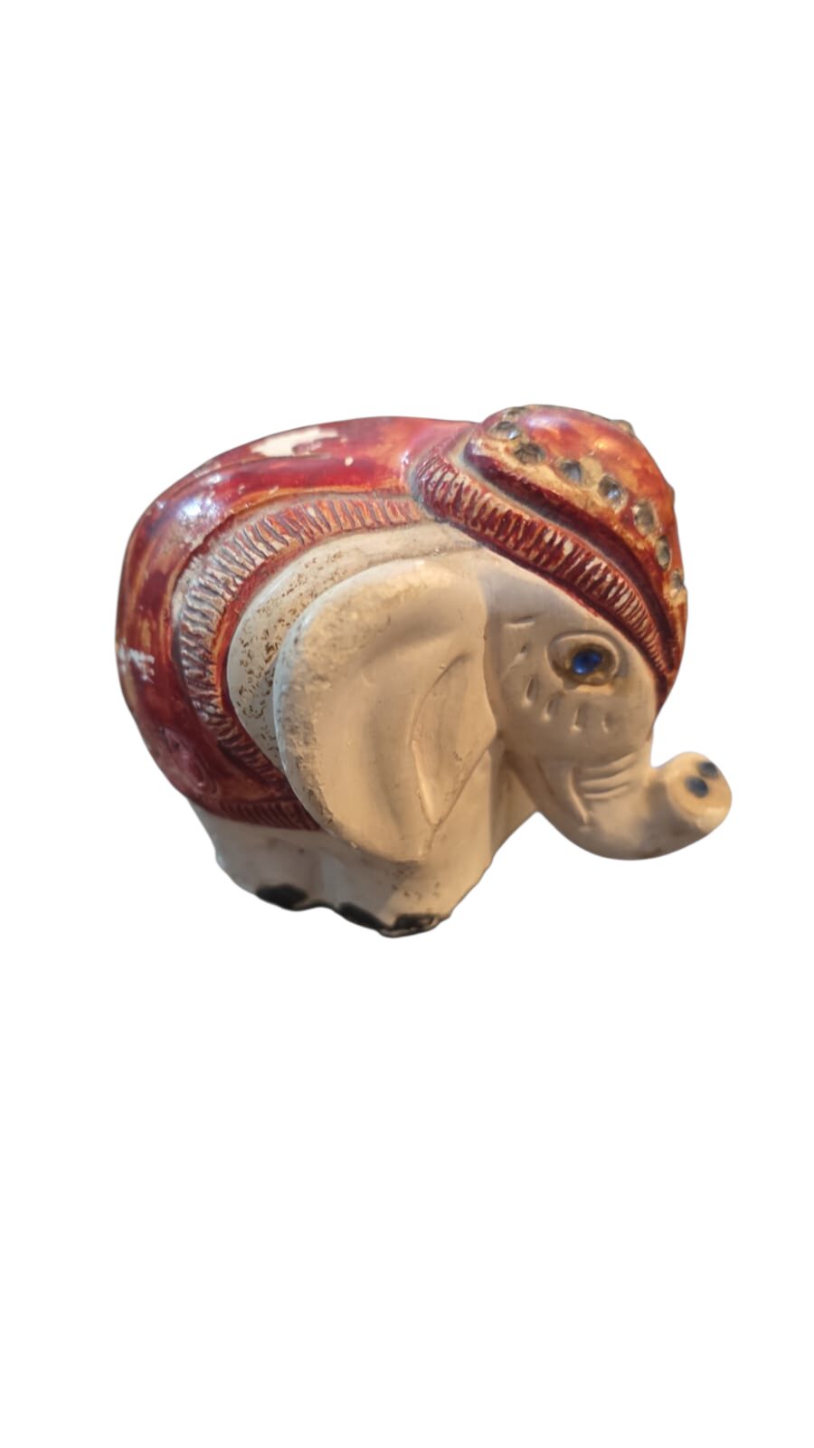 Escultura indiana, elefante de gesso