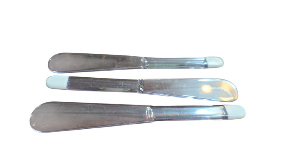 Trio de espátulas em acrílico
