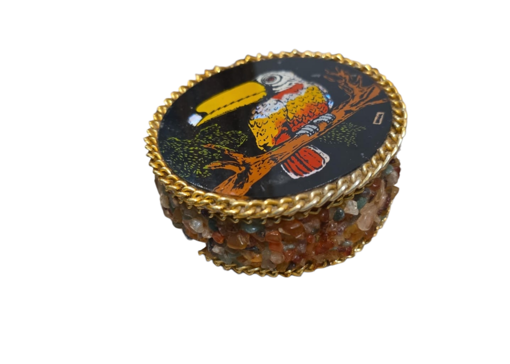 Potiche artesanal, pintado à mão