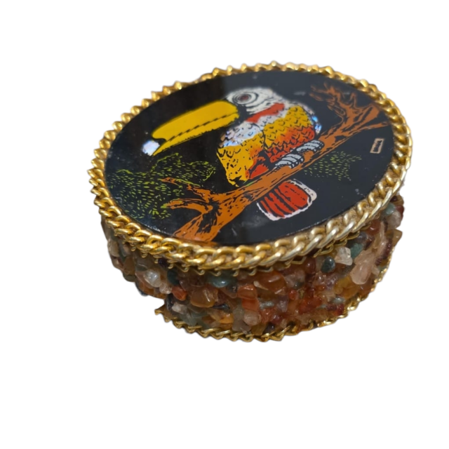 Potiche artesanal, pintado à mão
