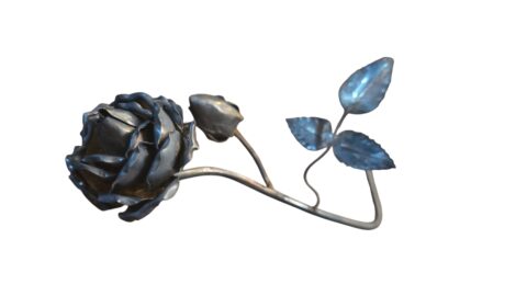 Elegante rosa espessurada a prata