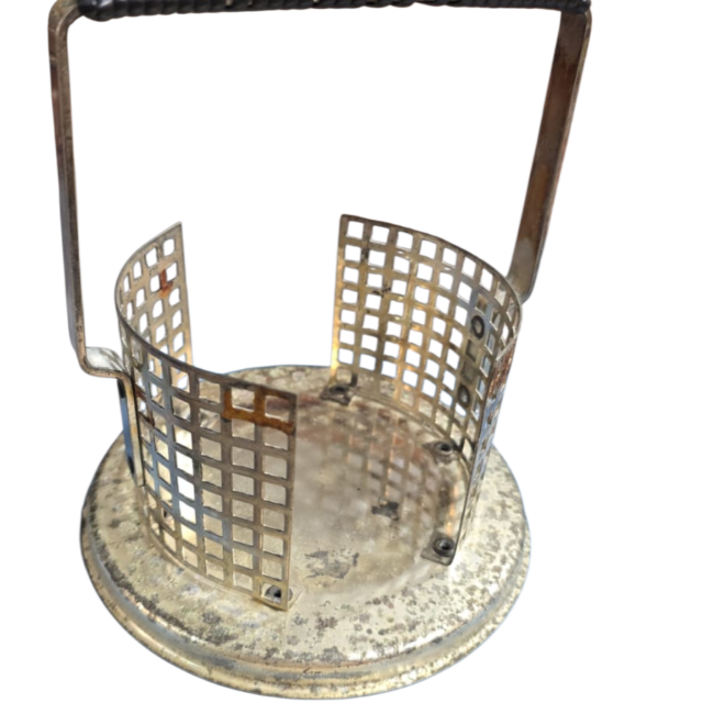 Antiga base para porta copos espessurada a prata